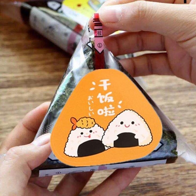 Triangle Rice Ball Packing Bag Stickers Nori Seaweed Onigiri Sushi Bag Stickers Sushi Making Mold Tools Bento Accessories