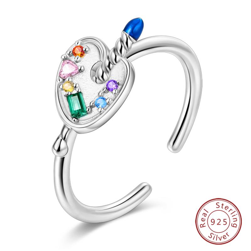 Adjustable Rings Copper Mermaid Wing Dragon Sunflower Tulip Open Rings For Women Female Original Engagement Jewelry