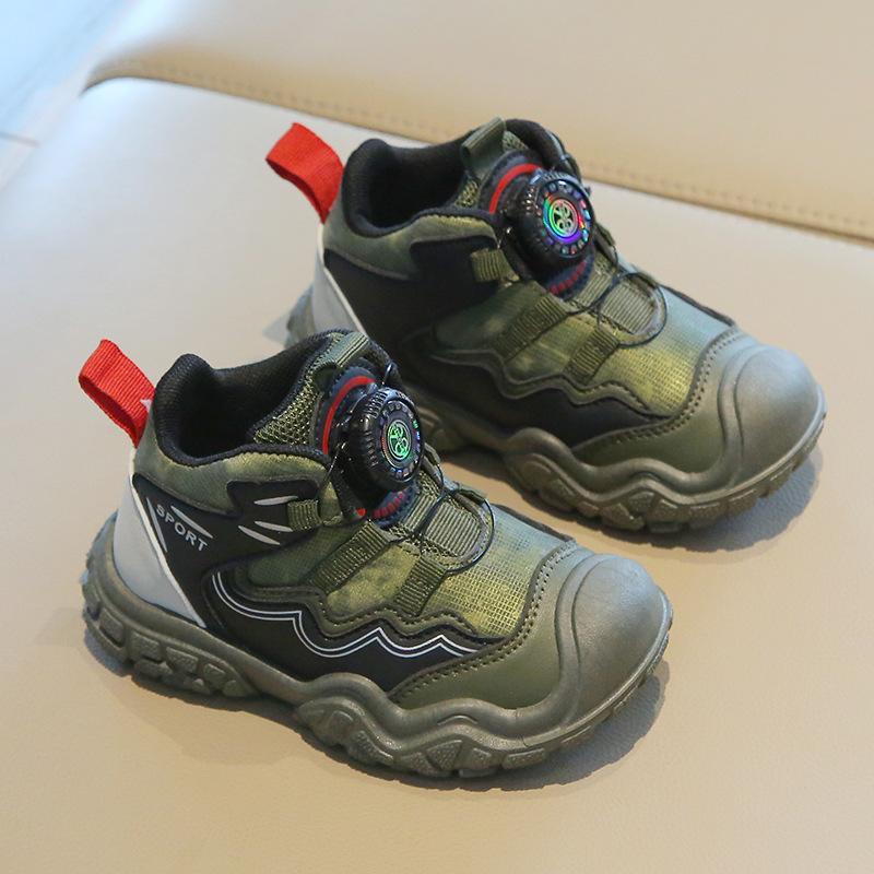 

Children s sports shoes Spring and Autumn boys hiking shoes Outdoor high top girls casual shoes Soft soled baby dad shoes 26 зелений