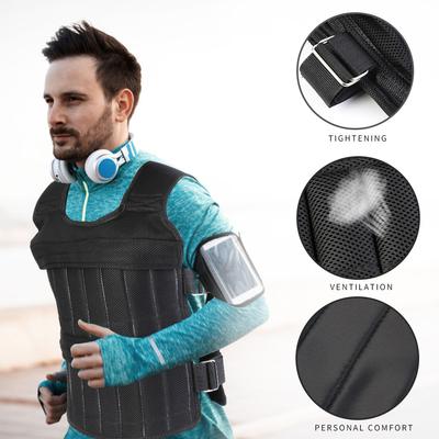 3/15/20/35/50kg Peso de Carregamento Colete Jaqueta Areia Roupas para Corrida Treinamento Fitness Equipamento Colete Ajustável Jaquetas