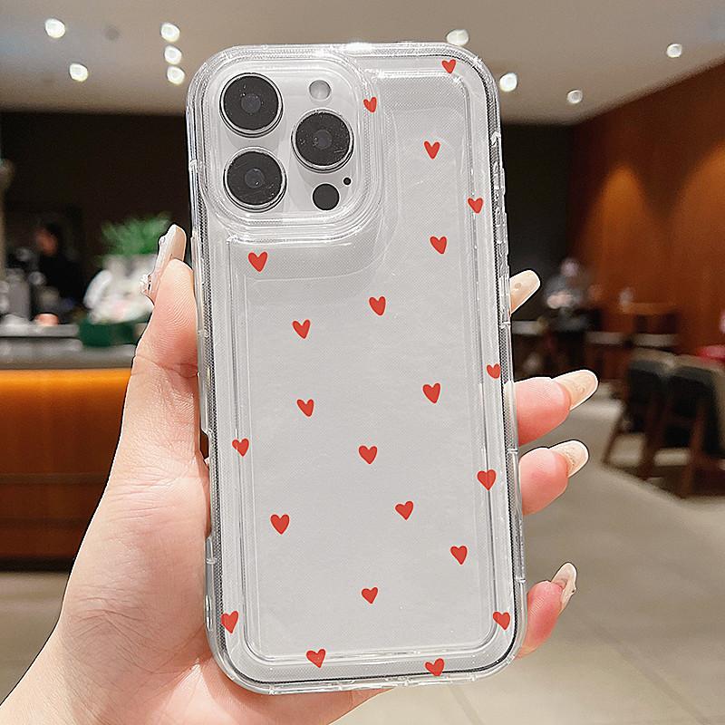 Vintage Love Heart Phone Case for Samsung Galaxy S25 S24 S23 S22 S21 S20 S10 Note20 Note10 FE Ultra Plus 4G 5G Clear Back Cover
