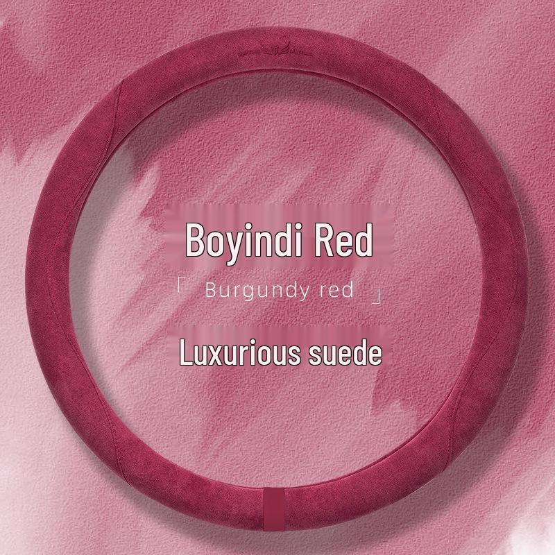 Suede & Fur Steering Wheel Covers: Winter Anti-Slip, Sweat-Absorbing, Luxury Women's Covers