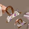 Cartoon Bow Knot Shark Clip Cat Dog Hairgrips Hair Bun Bow Hair Claw  Girl Lady Women