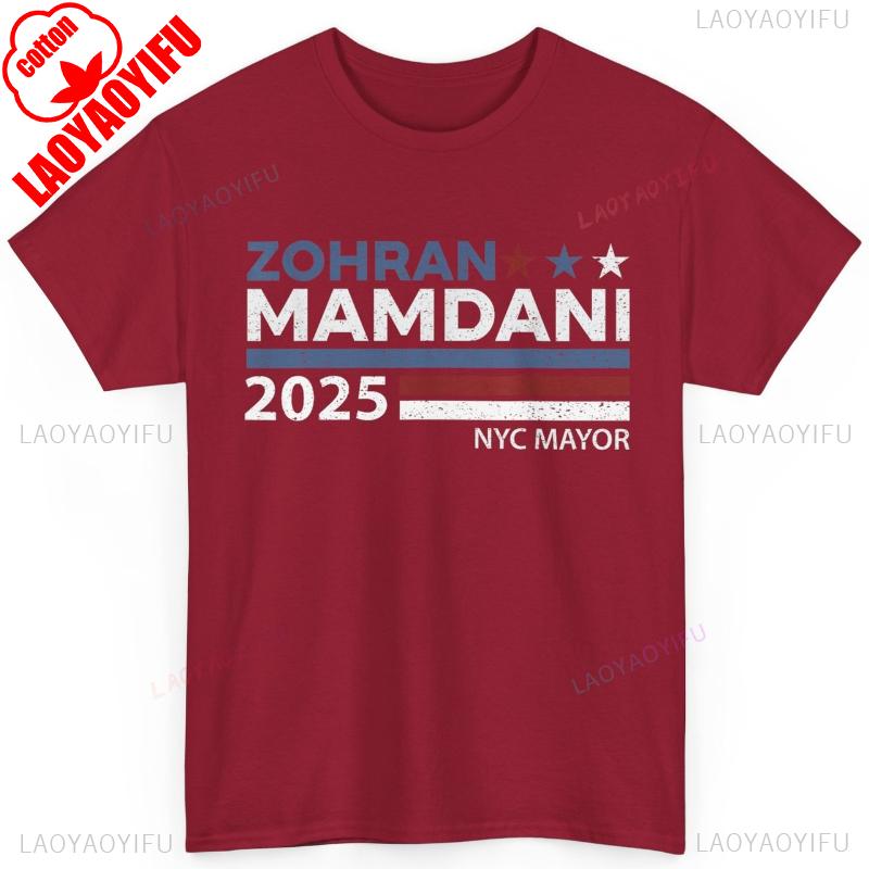 Zohran Mamdani Support Shirt Zohran for NYC Mayor 2025 TShirt Crew Neck Short Sleeve Casual Fashion Tops Cotton Shirts Tees