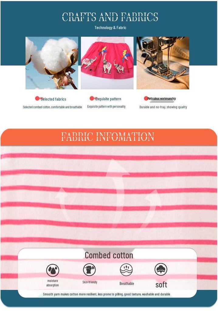 British Style Summer Jumping Girls' Dress
