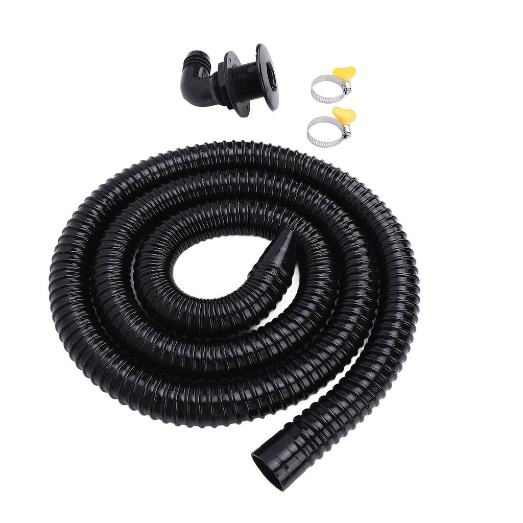 Boat Bie Installation Kit Efficient Marine Bie Drainage System with Flexible Thicken Pipe Clamps and Elbow Connector for 1100GPH Bie Pump