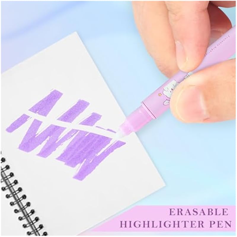 Glun Magical Erasable Marker, 6 Different Shades Mistake Or Erase, Neon Colour Markers For Card Making, Scrapbooking, Dr