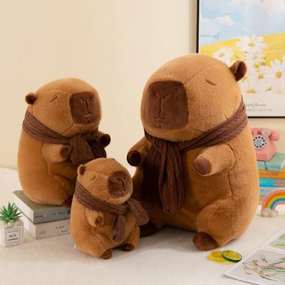 Scarf Capybara Doll Kapibara Plush Toy Doll Throw Pillow