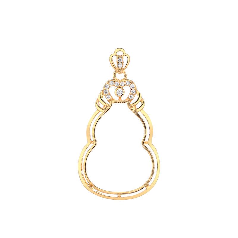 Women s Teardrop Gourd Pendant Necklace - S925 Silver, Peace Buckle Design, Light Luxury Accessory. 925 Silver (dz581) 15x20