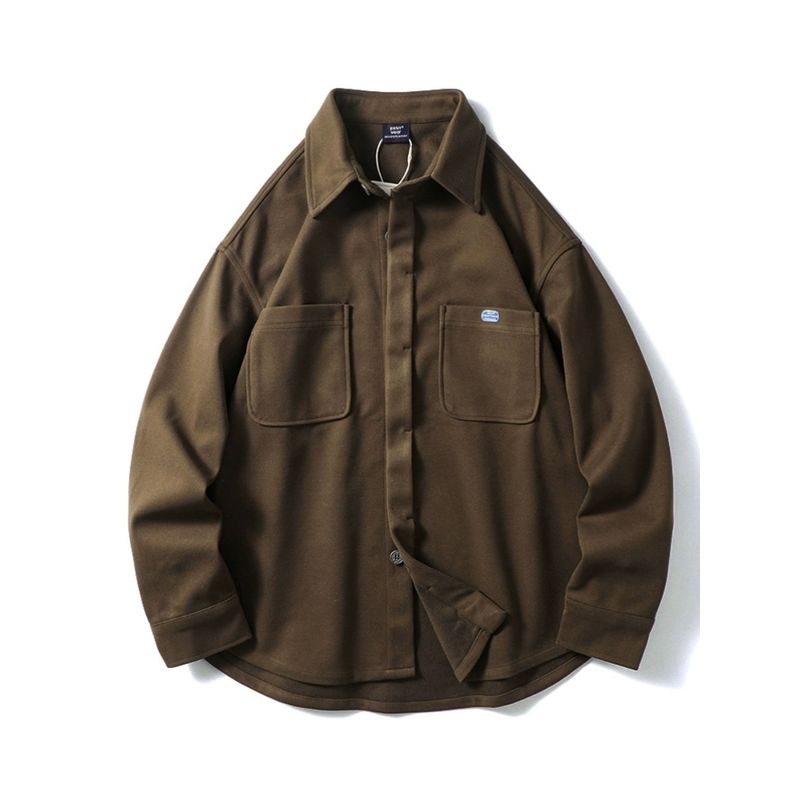 American Retro Workwear Heavy Woolen Shirt for Men, Autumn and Winter Thickened Jacket, Export Quality Warm Casual Shirt
