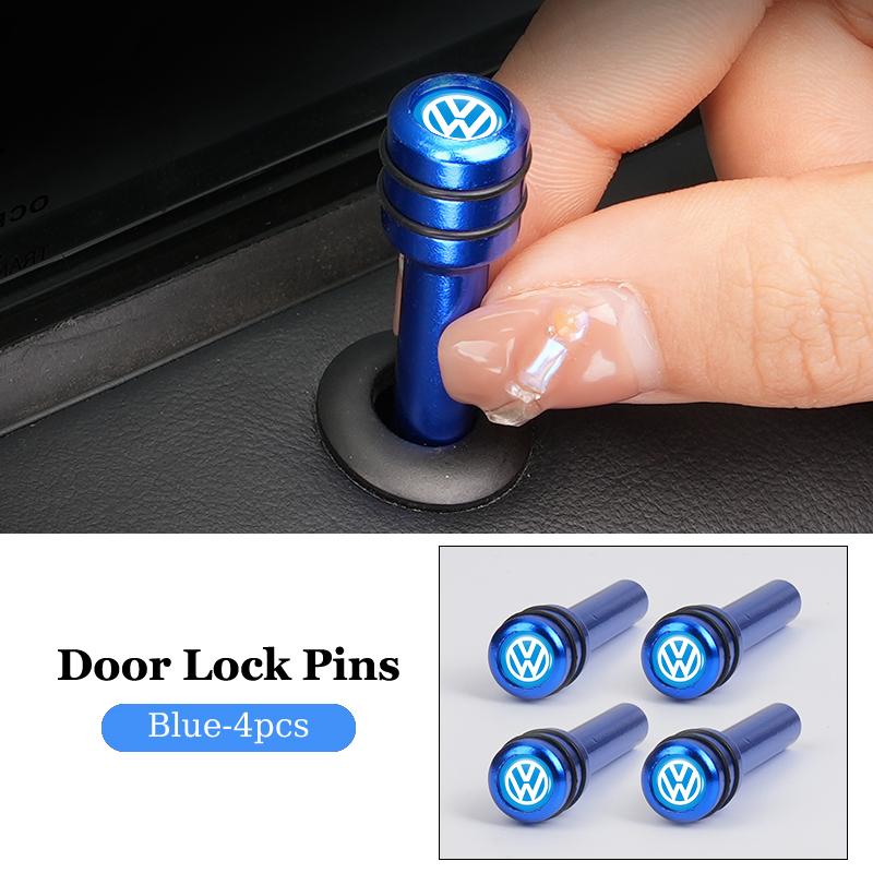 For VOLKSWAGEN VW 2/4pcs Car Door Lock Pins Universal Interior Door Lock Pull Pin Cover For Volkswagen VW Golf 4 6 7 Tiguan Pass