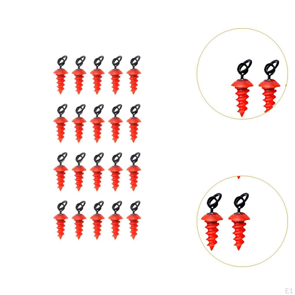 20 Fishing Lure Screws for Connecting Rig Rings And Hooks with 360° Swivels