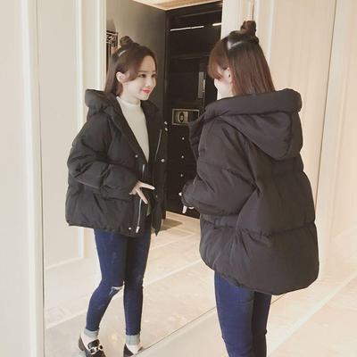 Winter Koreanische Lose Frauen Brot Mantel und Jacke mit Kapuze für Student Dicke Warme Kleidung