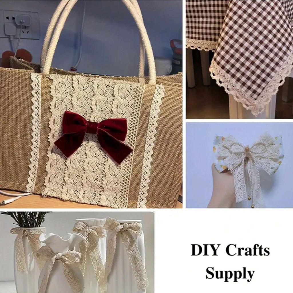 2 Size Retro Hollow Lace Ribbon, Ribbon, Used for DIY Crafts, Shoe and Hat Lace, Wedding Clothing Accessories