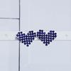 Korean Style Luxurious Heart Diamond Silver Stud Earrings for Women