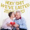 Holy We've Lasted 20 Years Banner, 20th Wedding Anniversary Party Decorations, Funny Decor for Him Her Husband Wife Parents, Pre-Strung, Gold Glitter