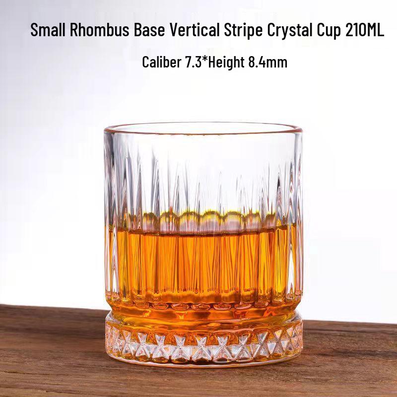 Prismatic Vertical Stripe Glass Tumbler Set