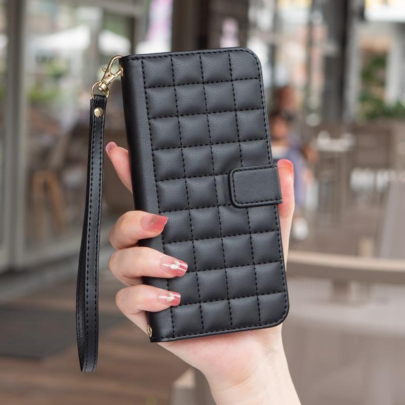 Case S24 Ultra Wallet Flip Phone Case on For Samsung Galaxy S24 S23 S22 S21 Ultra Plus S23 S21 FE Luxury Checkered Leather Cover