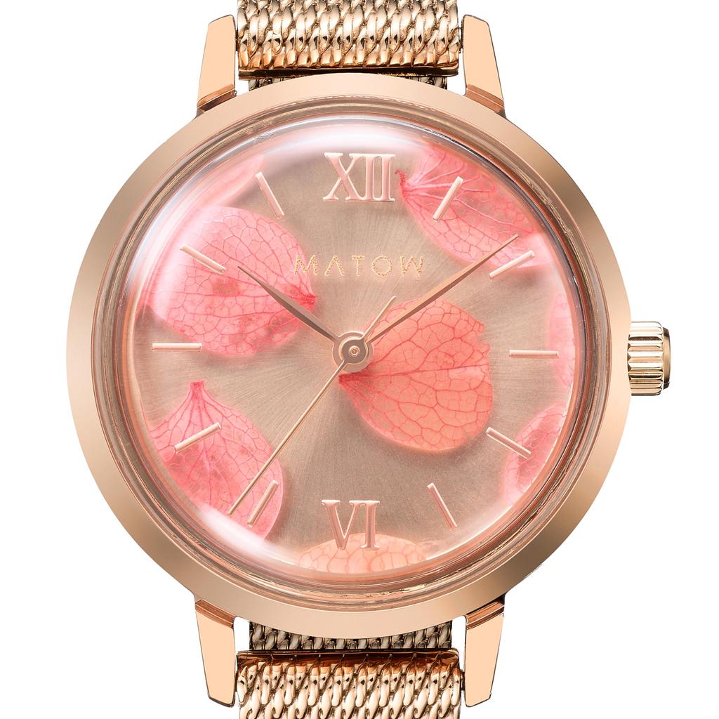 Authorized Dealer Shiki Bouquet Mountain Cherry Blossom Rose Gold Mw007001 [MATOW] Women's Watch, Mesh,