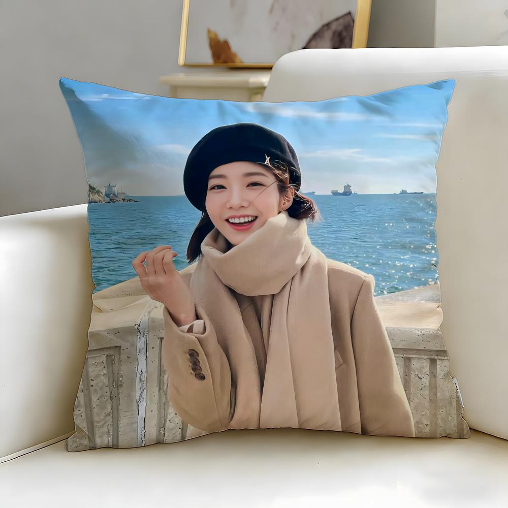popular actress Park Min Young Cushion Cover Soft  EasyWash Pillow Case  Versatile for Couch Bed Travel and Office