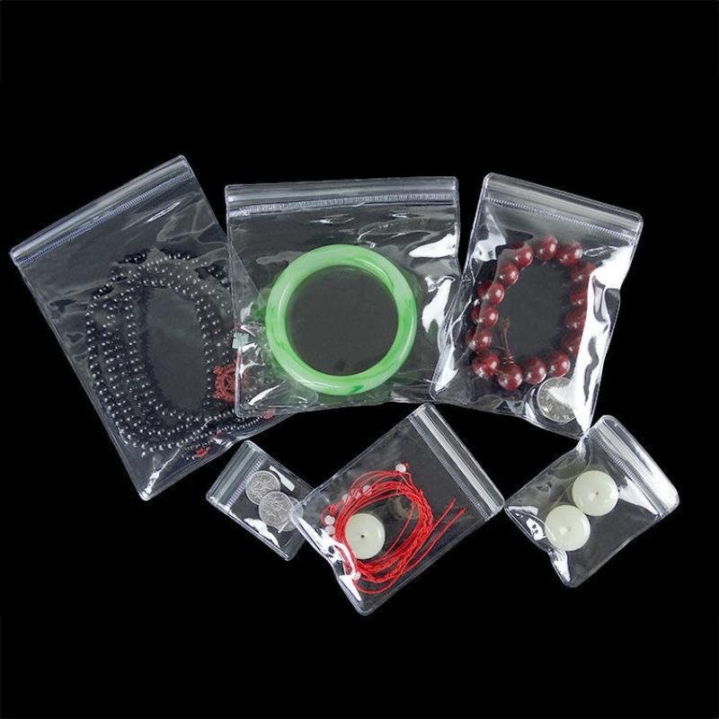 Sacchetto Sigillante Autoadesivo in PVC Spesso Altamente Trasparente Sacchetto per Imballaggio e Conservazione Usato per Gioielli Spille Anelli Braccialetti Ferramenta Pezzi Fatti a Mano Tasche