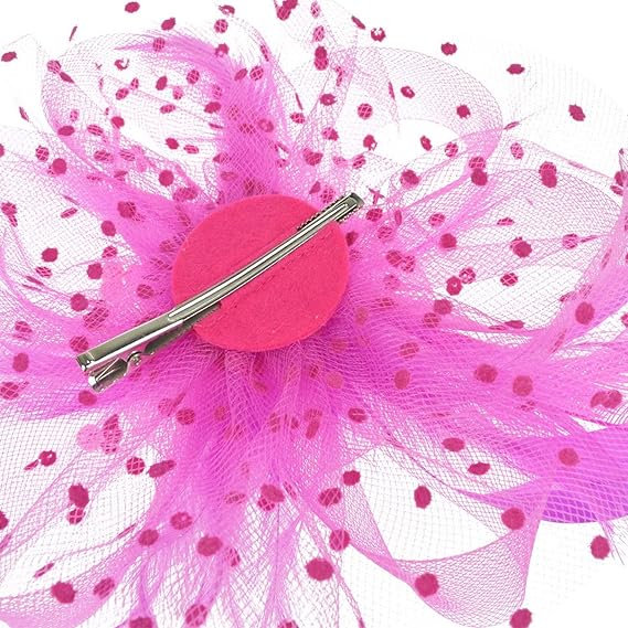 Rose Red Vintage British Style Fascinator Hat Ladies For Wedding Party Hair Accessories Party Floral