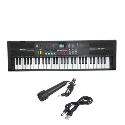 Keyboard Piano Instrument 61 Keys Electric Multifunctional with USB Cable Microphone MQ6189