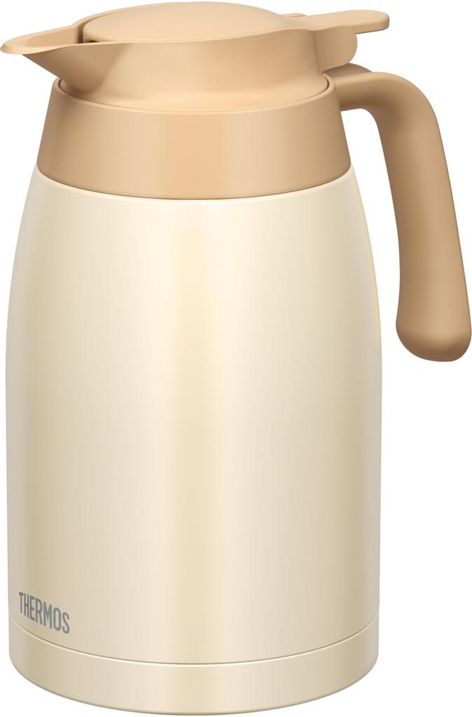Thermos Stainless Steel Pot Cream White Insulated Pot Vacuum Flask CRW 1.5L TTB-1501