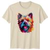 Colorful Terrier Dog Face TShirt Dog Lover Pet Portrait