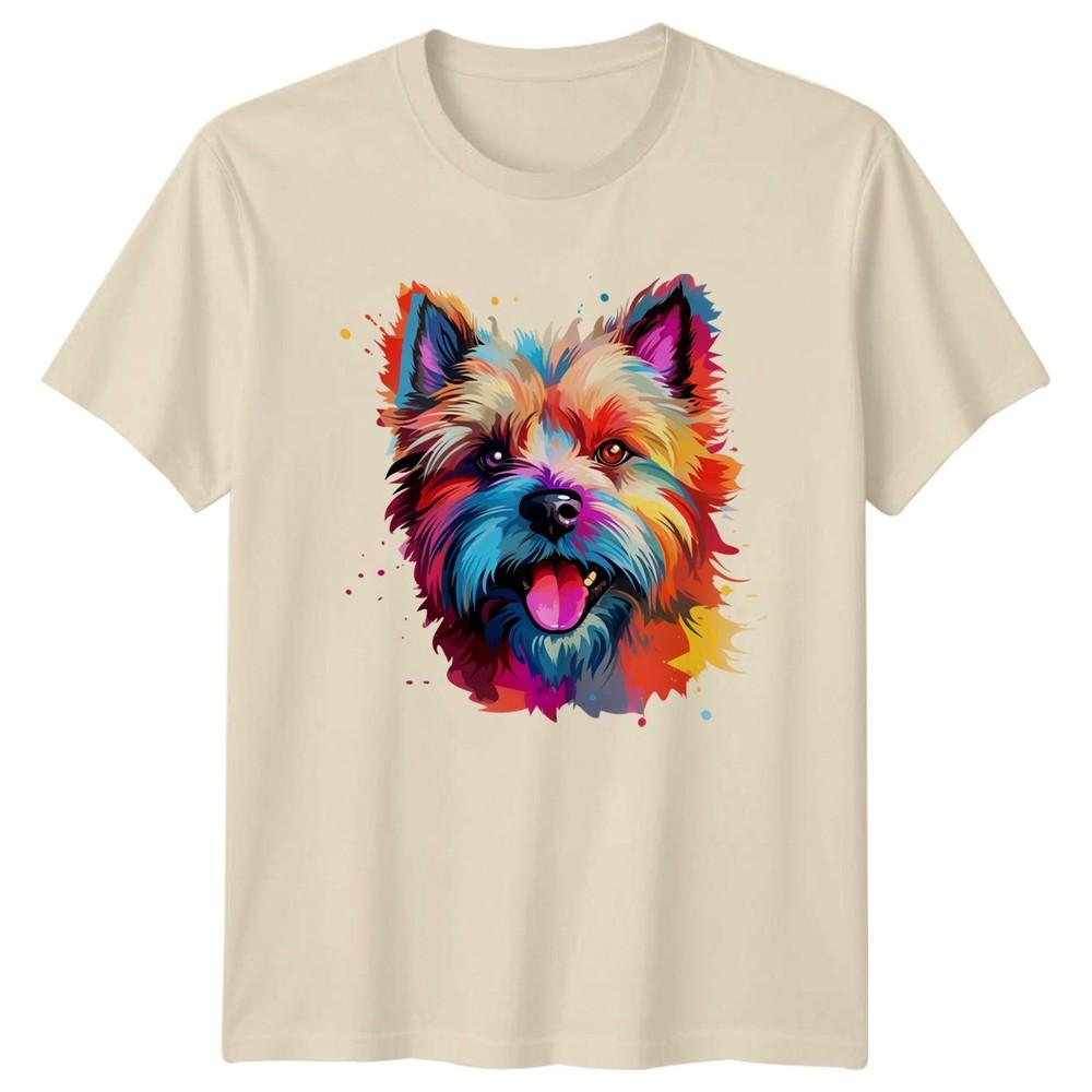 Colorful Terrier Dog Face TShirt Dog Lover Pet Portrait