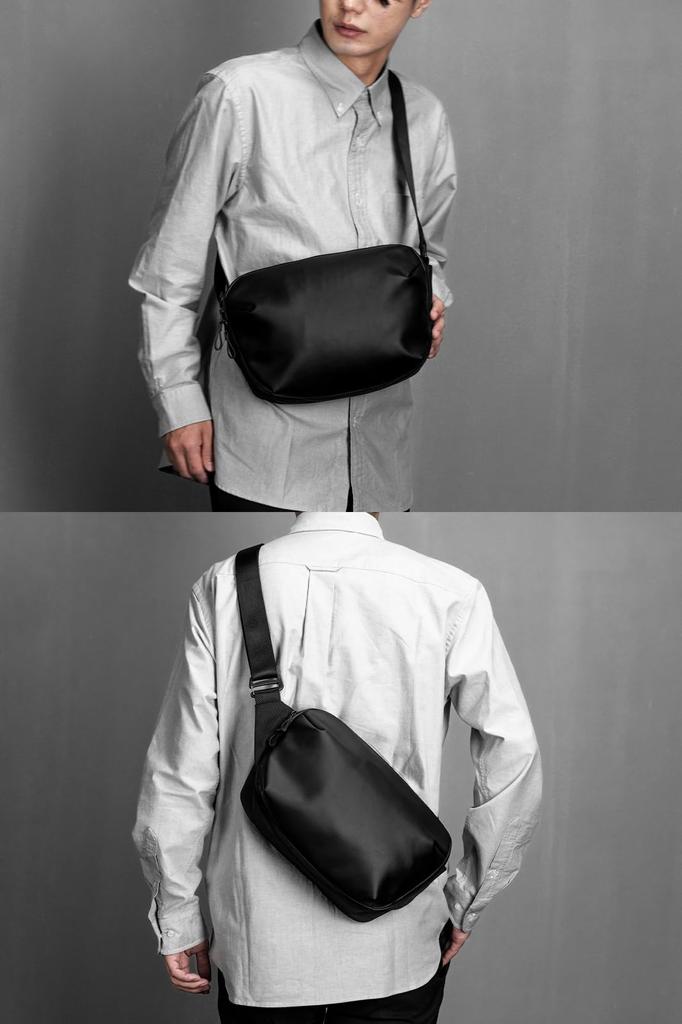 Shoulder Bag Pockets for Easy iPad Compatible Zipper Urban Sling [zepirion] Men's [10 Storage] 11-inch Water-Repellent Water-Resistant
