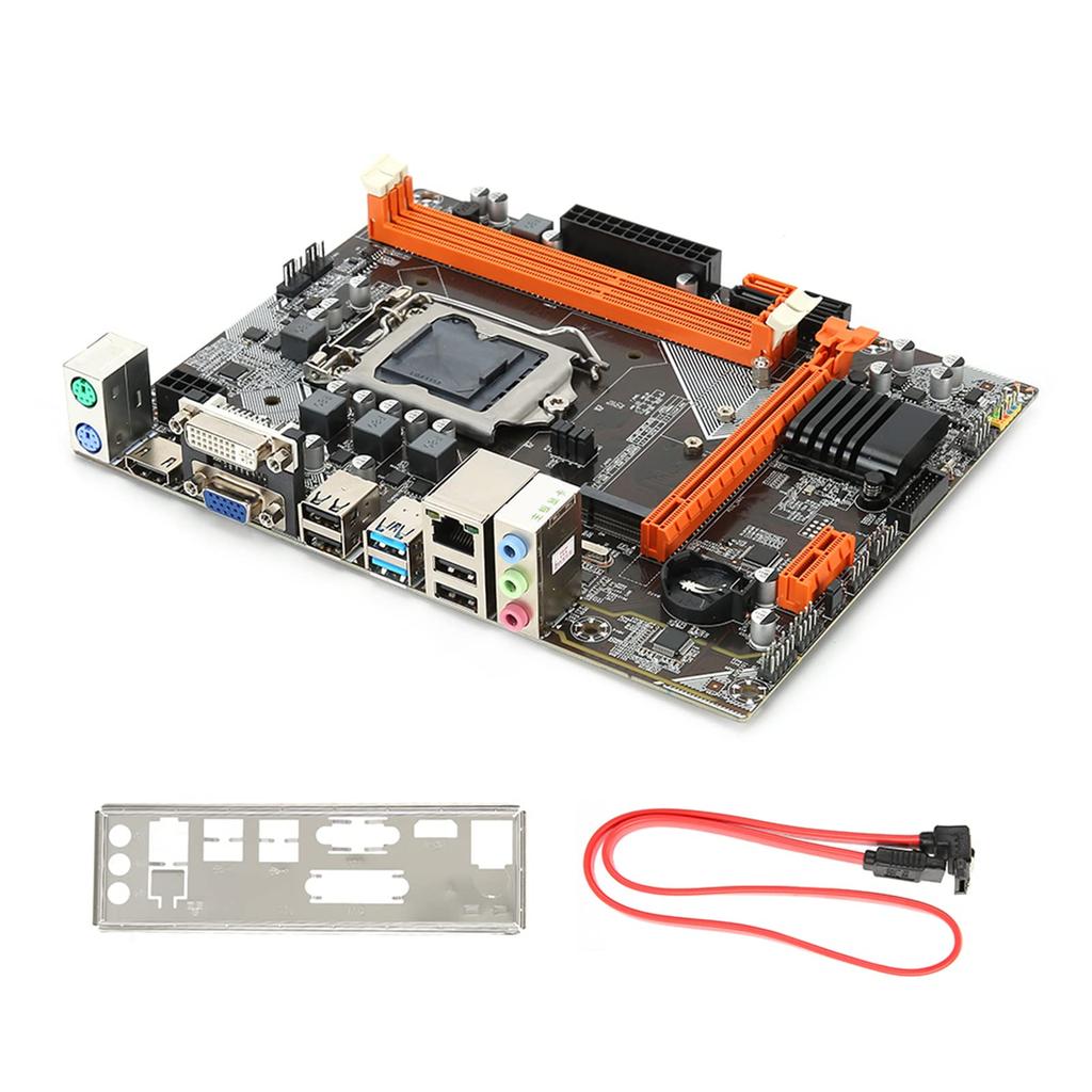 M-ATX Desktop Motherboard, B75 LGA 1155 Gaming Motherboard, M.2 NVME/SATA Slot, Dual Channel DDR3/Power 3+1 Mode, VGA/DVI/HDML, i7 Processor