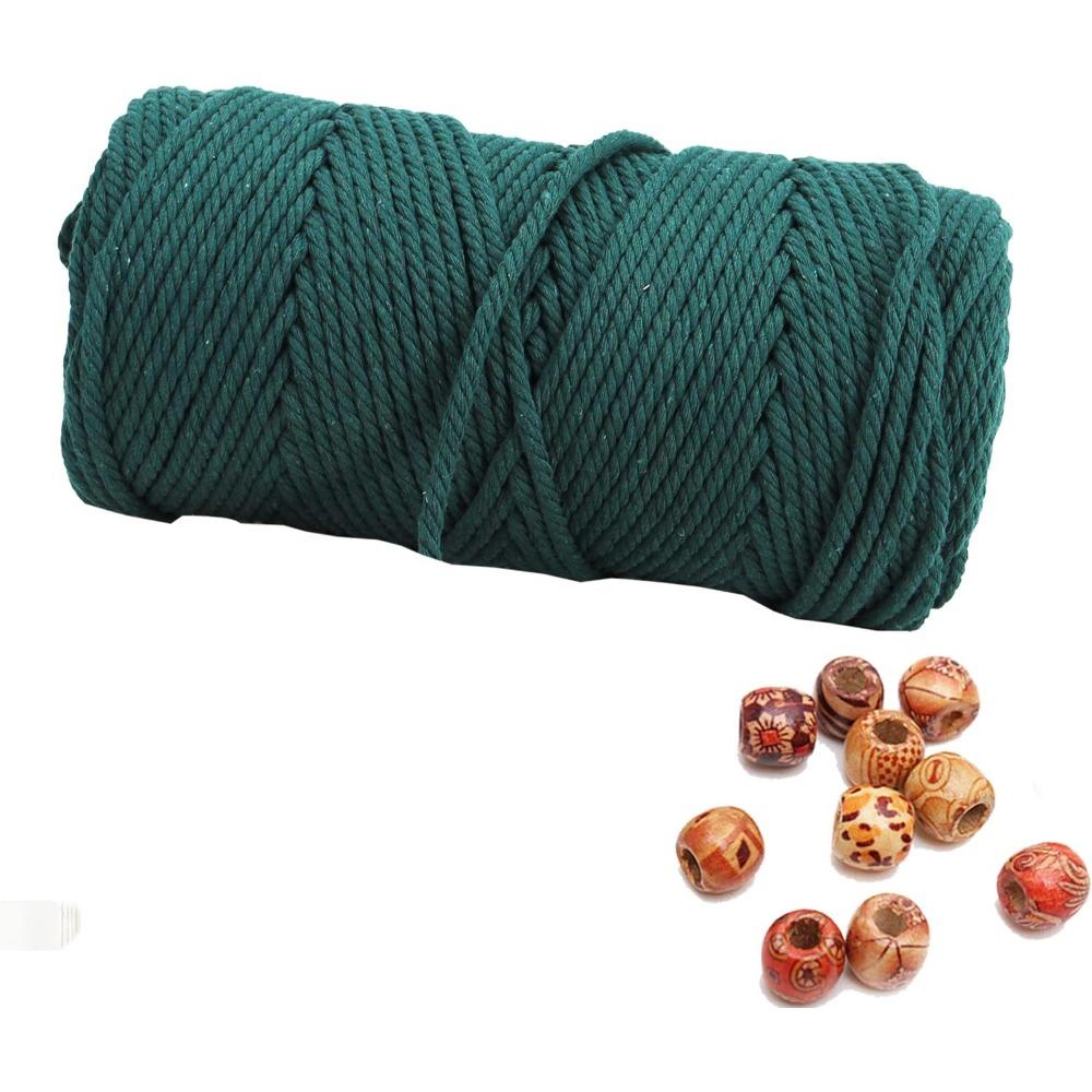 

3мм*100м Шнур для макраме 100м Цветная хлопковая веревка Витая веревка для макраме Аксессуары для рукоделия DIY Рождественский декор для дома и свадьбы