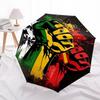 Black Fist Themed Automatic Opening and Closing Umbrella, Compact Travel Umbrella, Lightweight and Portable, Suitable for Beach Commuting Bu