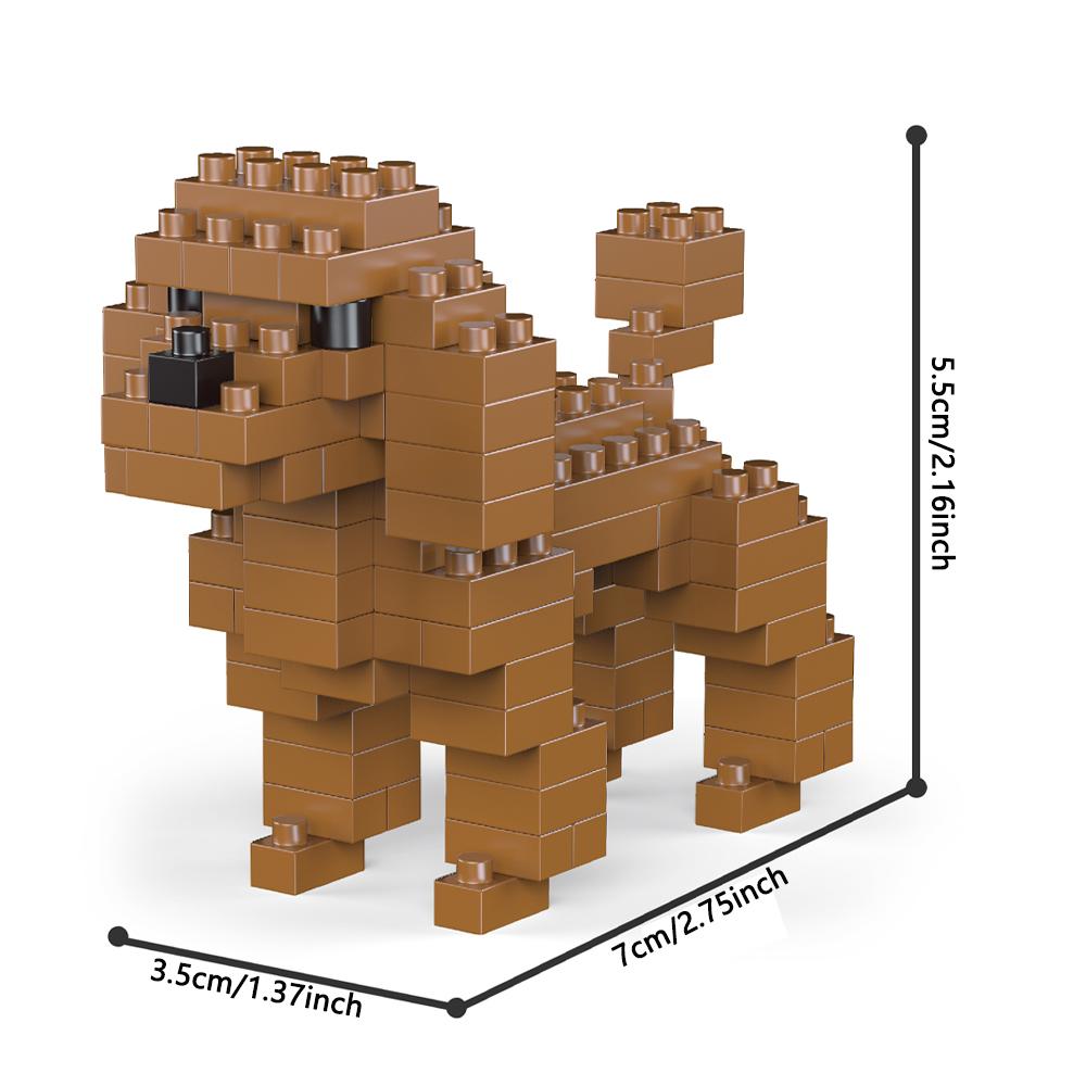 Micro Zoo Building Blocks Sheep Animal Set 3D Model, Desktop Farm Scene Decor for Kids Room, Delightful Gift for Animal Lovers