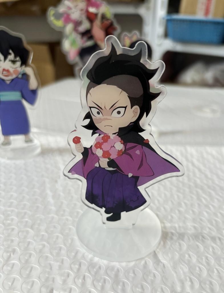 demon slayer anime acrylic stand Lihualuo double layer double sided10CM desktop decoration minifigure toy birth date present keychain
