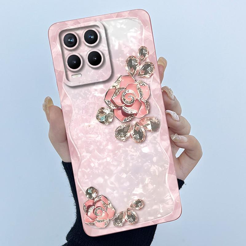 

For Realme 8 Pro / Realme 8 4G 5G Phone Case Simplicity Flower Liquid Silicone Cover Realme8 8Pro RMX3085 RMX3081 RMX3241 Fundas realme 8