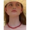 Red Chalcedony Necklace 10Mm (L242Mnk010)