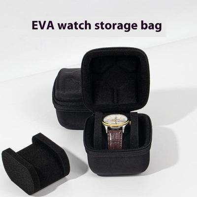 Caja de Almacenamiento Portátil para Relojes a Prueba de Agua con Cremallera Única Estuche de Transporte para Viaje Bolsa de Almacenamiento Eva para Smartwatch Reloj de Pulsera Organizador