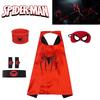 Spider-man Heldenumhang und Maske Halloween Cartoon Anime Launcher Handschuh Uhr Set