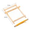 1 Set Weaving Loom Kit Anti-slid Improve Hands-on Ability Wooden Color Creative Craft Making Nursery Gift