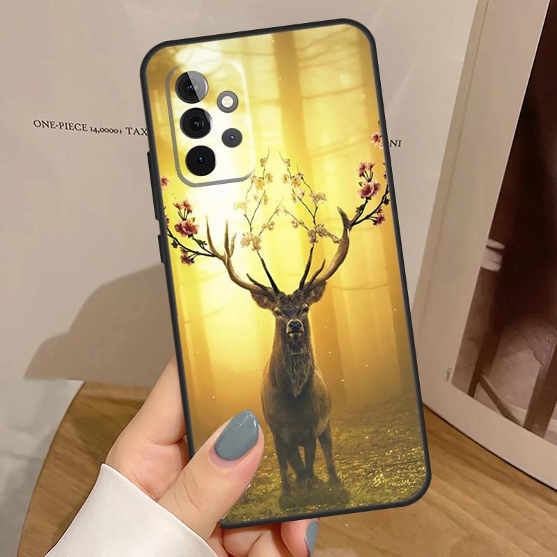 Animal Deer Case For Samsung Galaxy A33 A53 A13 A54 A34 A14 A56 A36 A16 A06 A12 A32 A52 A35 A17 A15 A55