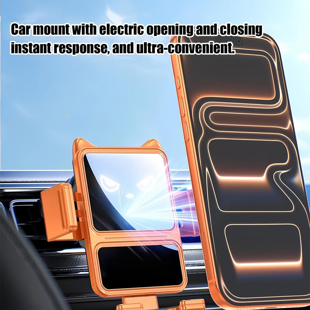 Vent Phone Mount For Car Fast Wireless Charger Air Vent Mount Phone Holders For Folding Screen Automotive Truck Auto Vehicle