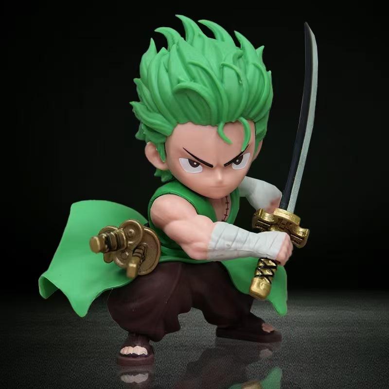 One Piece Anime Figures Take A Knife Battle Zoro Scene Model Pvc Statue Collection Toys Birthday Gifts
