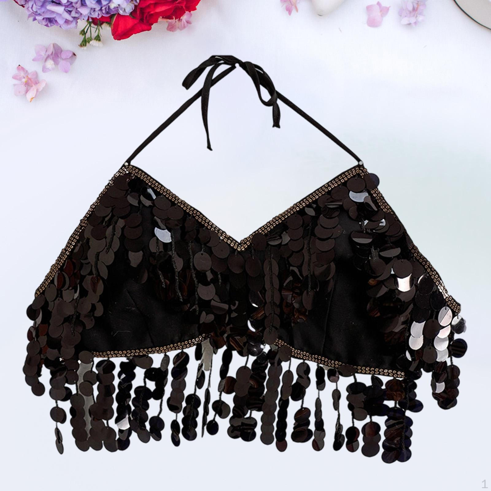 

Бюстгальтер для танца живота Привлекательные аксессуары Наряд чёрный