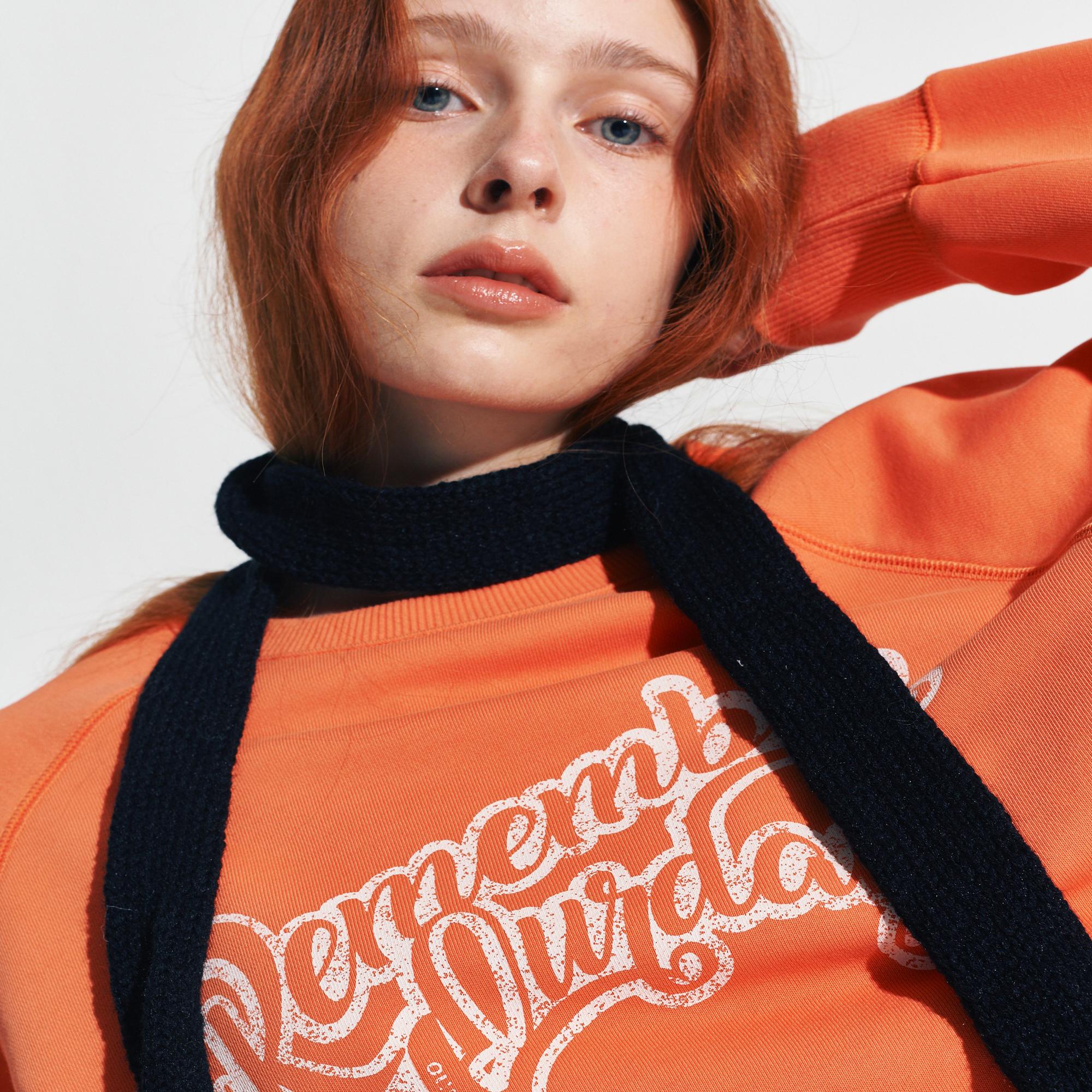 Свитшот с рукавами реглан и принтом Aourus: оранжевый Orange