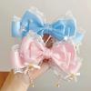 Cute Baby Bows Hair Clip For Kids Girls Solid Color Hairpins Barrettes Handmade Headwear Hair Accessories Princess Lolita Hair Clamp