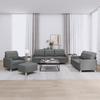 Vidaxl 4-Piece Lounge Set, Fabric Upholstered, Dark Grey