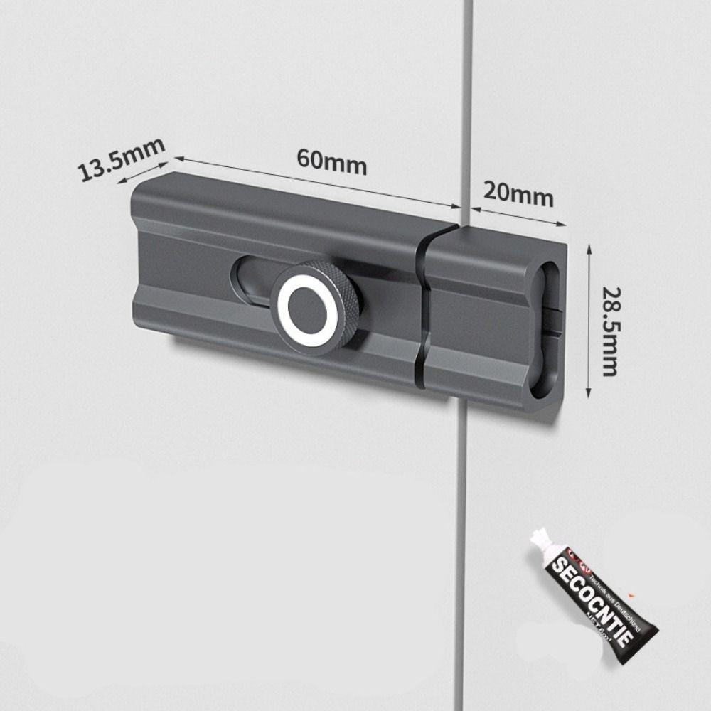 No Punching Sliding Door Bolt Aluminum Zinc Zinc Alloy Door Buckle Luminous Door Buckle Closet Window Door