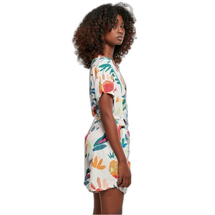 Combinaison Courte Avec Ceinture Femme Urban Classics Viscose GT - Multicolore - 3XL